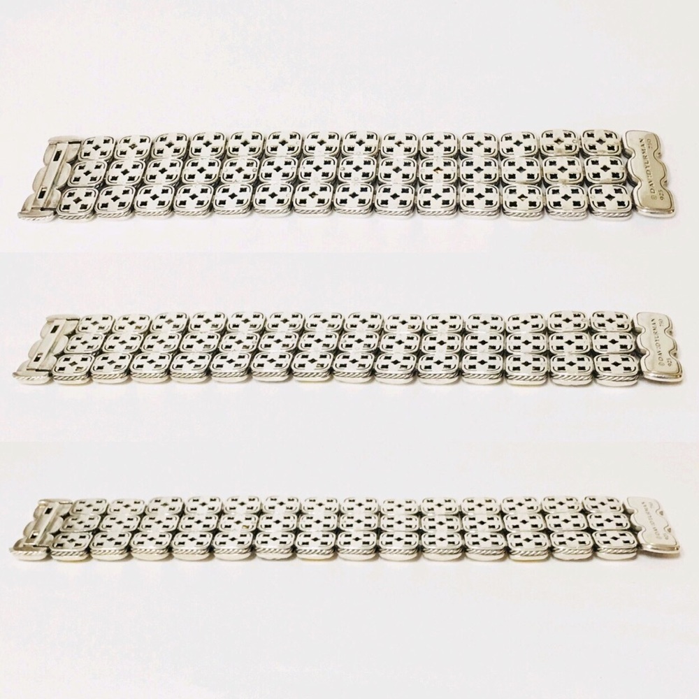 David Yurman Three Row Cushion Chiclet Bracelet - Picture 5 of 8